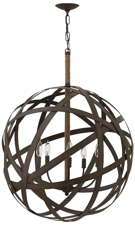 Carson Vintage Iron 5 Light Chandelier