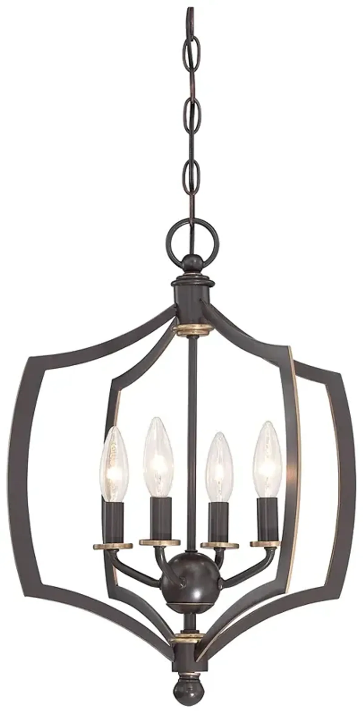 Middletown 16" Wide Downton Bronze 4-Light Chandelier