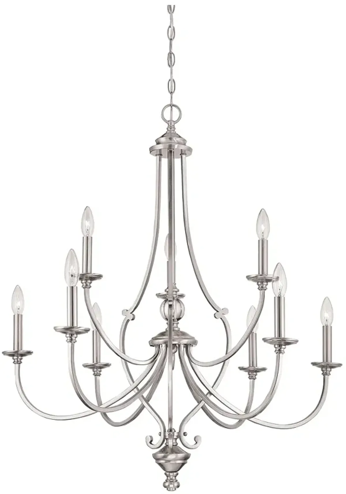 Minka-Lavery  Savannah Row 9-Light Brushed Nickel Chandelier