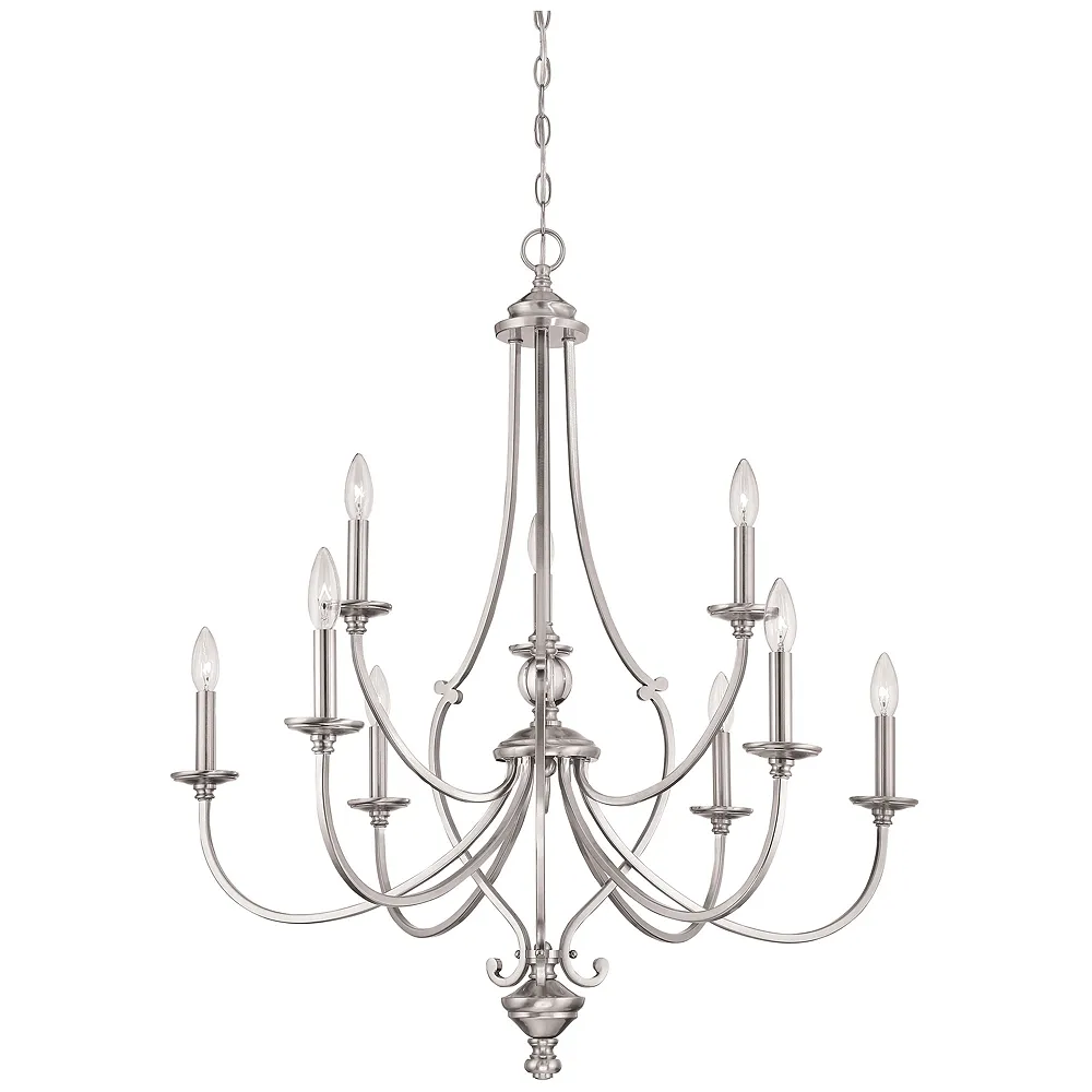 Minka-Lavery  Savannah Row 9-Light Brushed Nickel Chandelier