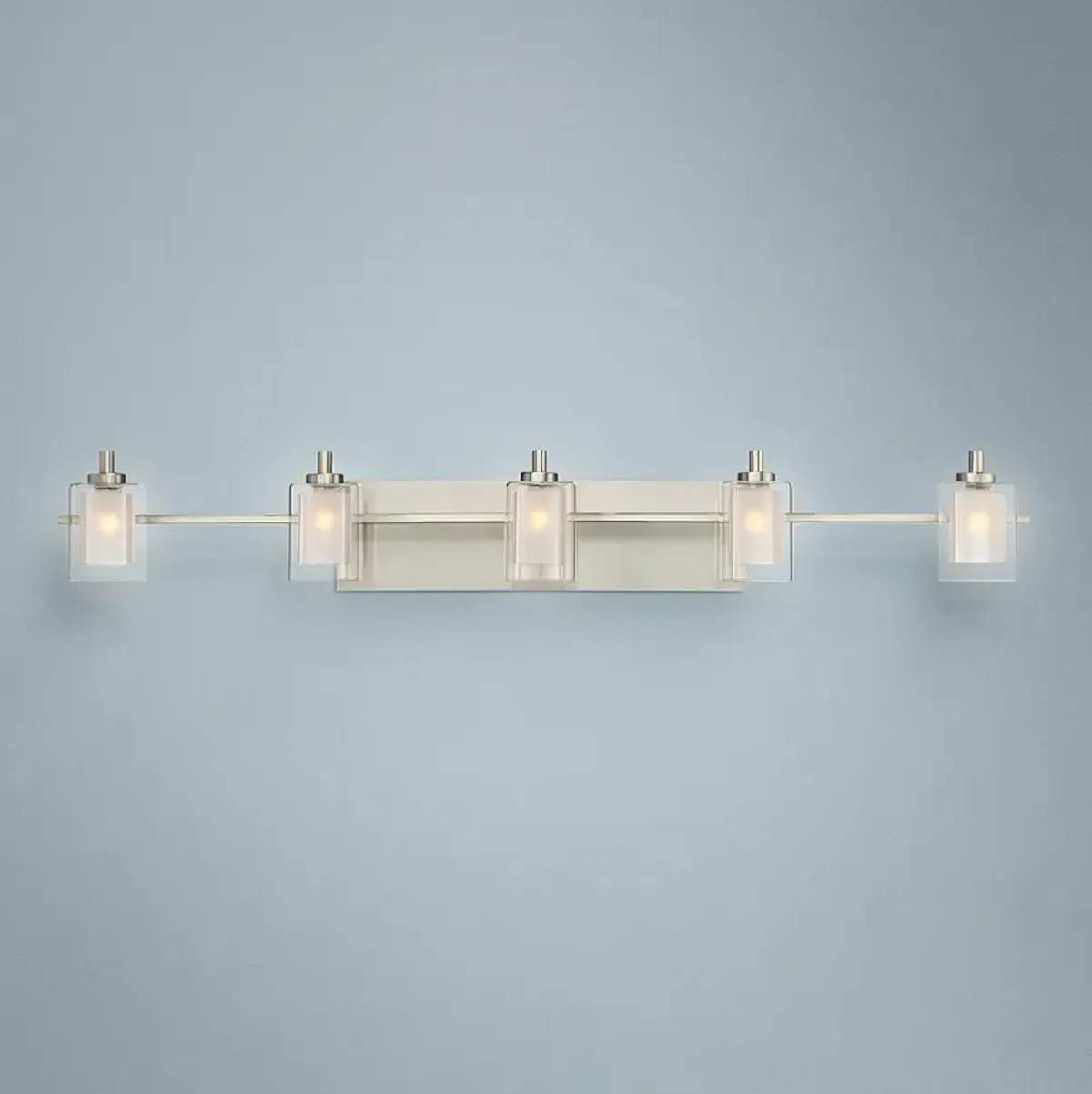 Quoizel Kolt 42" Wide Brushed Nickel LED Bath Light