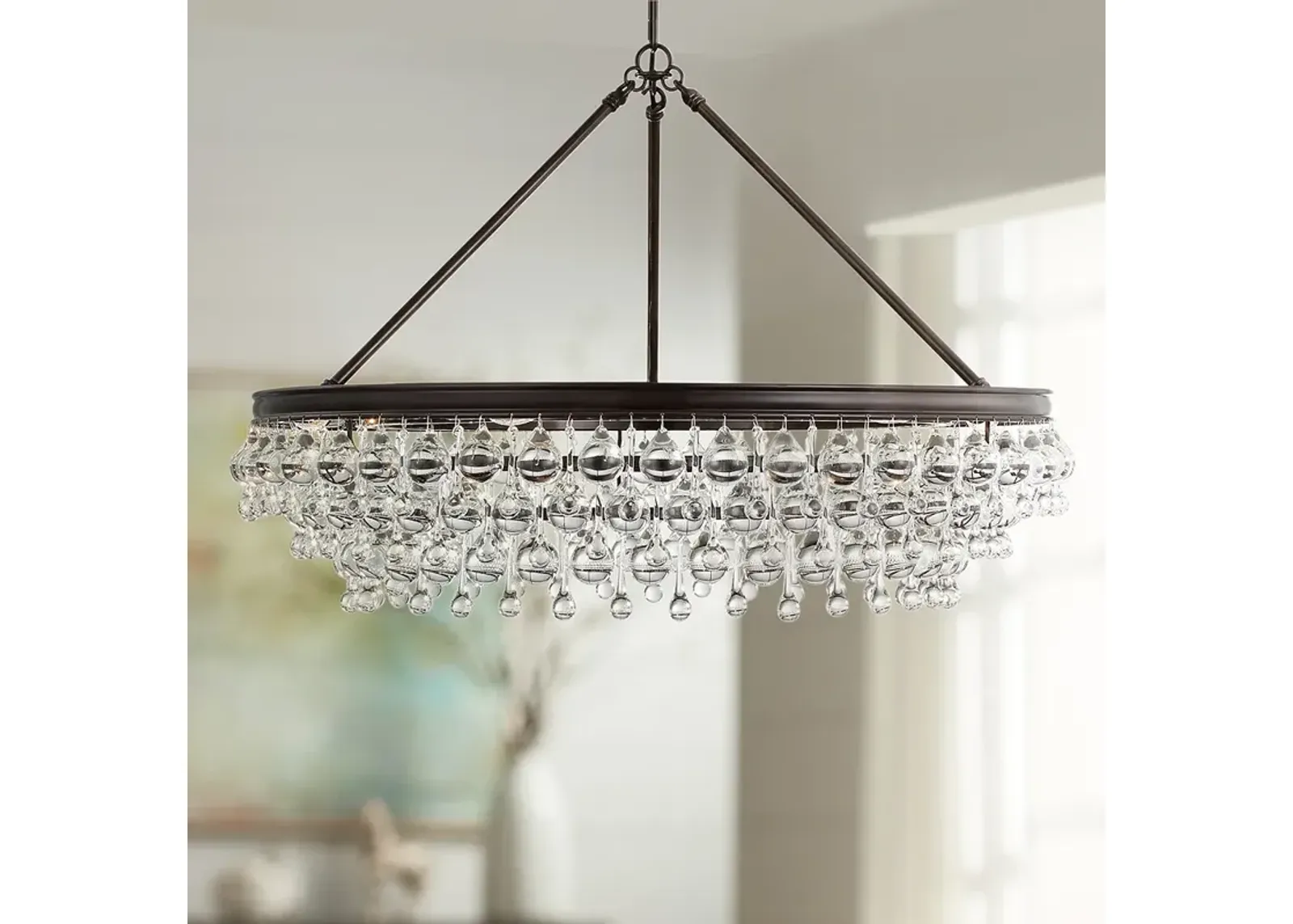 Crystorama Calypso 30" Wide Vibrant Bronze and Crystal Chandelier