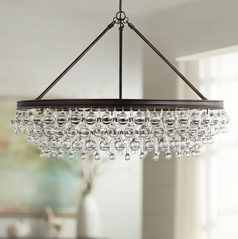 Crystorama Calypso 30" Wide Vibrant Bronze and Crystal Chandelier