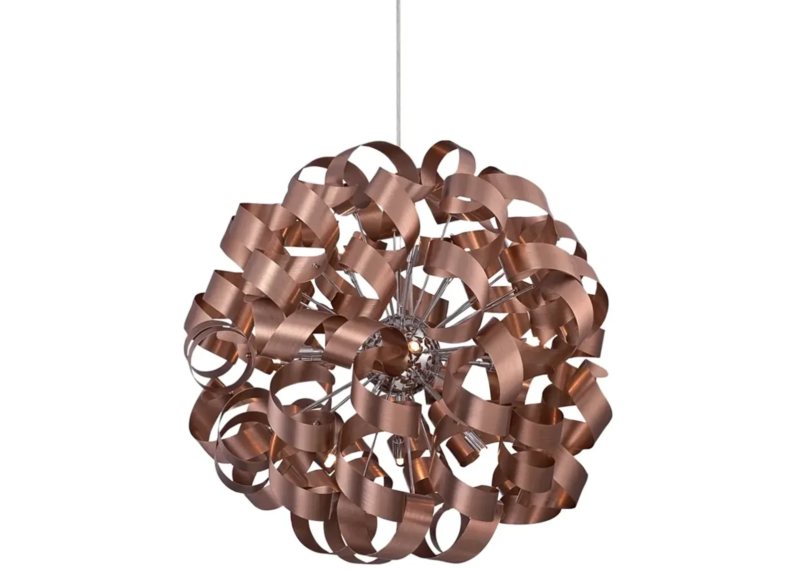 Quoizel Ribbons 31" Wide Satin Copper Pendant Light