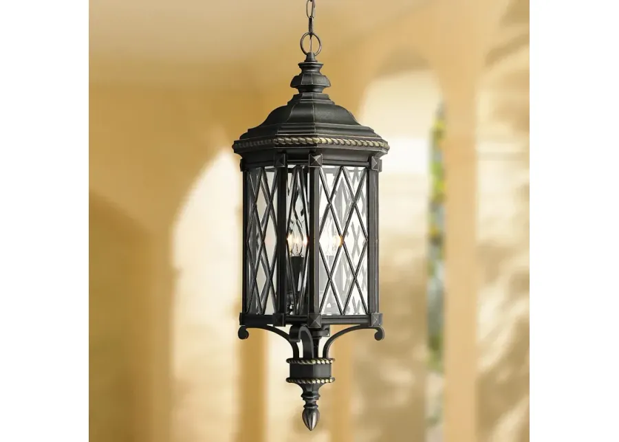 Bexley Manor 31 3/4"H Diamond Black Outdoor Hanging Light