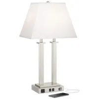 Possini Euro Amity 26" High Desk Lamp with USB Port and Outlet
