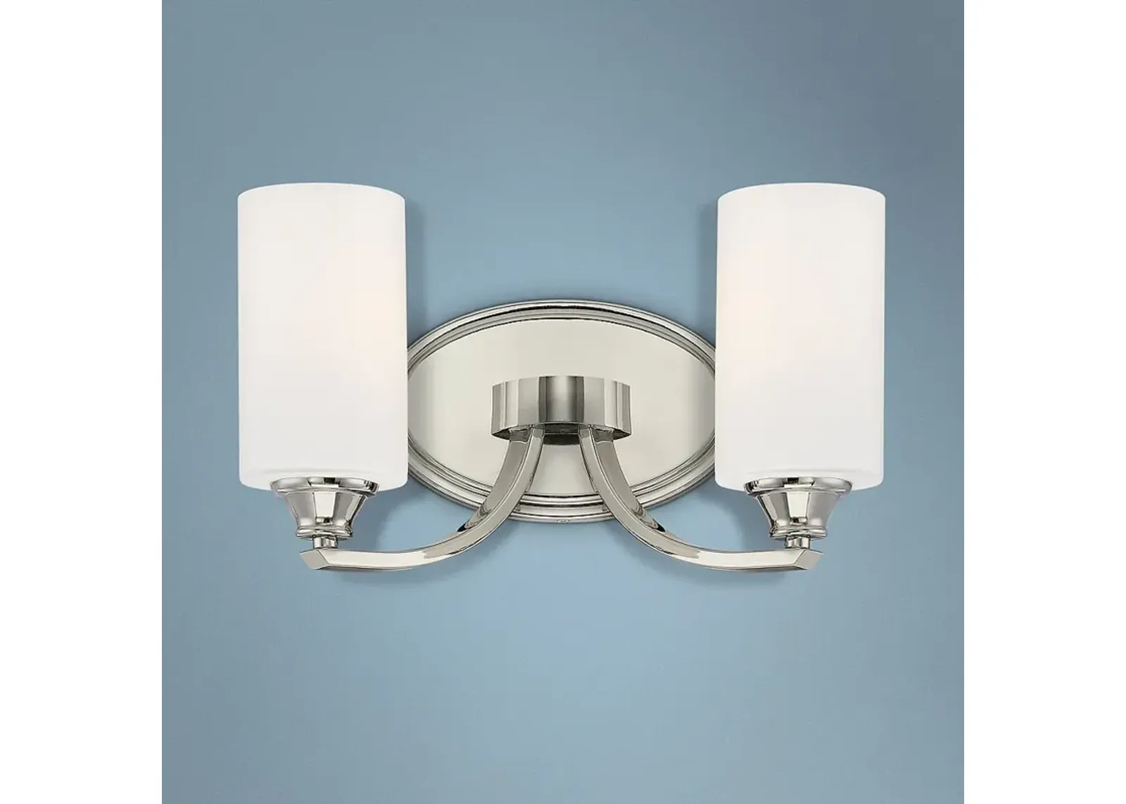 Tilbury 14" Wide Polished Nickel 2-Light Bath Light