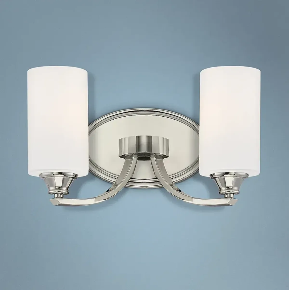 Tilbury 14" Wide Polished Nickel 2-Light Bath Light