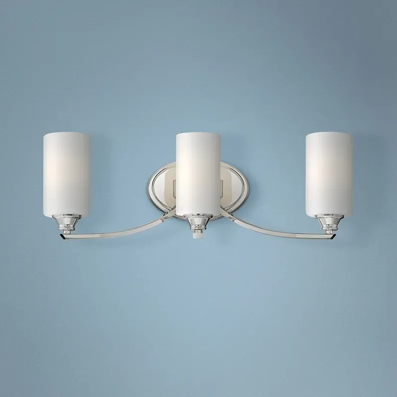 Tilbury 24 1/4" Wide Polished Nickel 3-Light Bath Light