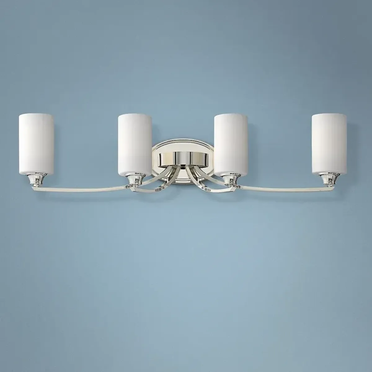 Tilbury 33 1/4" Wide Polished Nickel 4-Light Bath Light