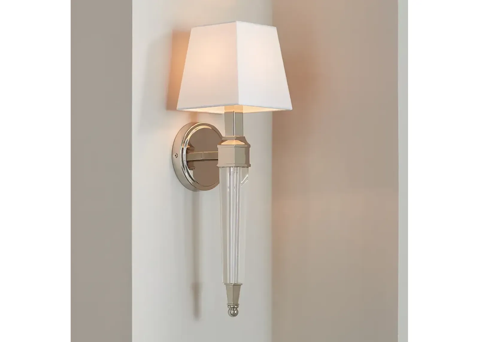 Possini Euro Irene 20 3/4" High Polished Nickel Wall Sconce