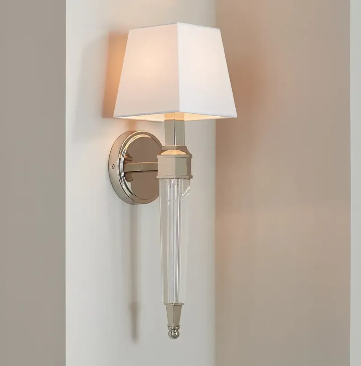 Possini Euro Irene 20 3/4" High Polished Nickel Wall Sconce