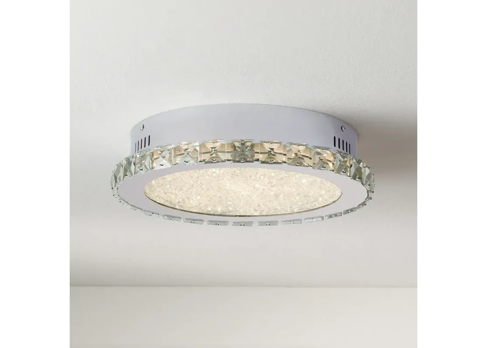 Possini Euro Chardin 14" Wide Chrome LED Ceiling Light