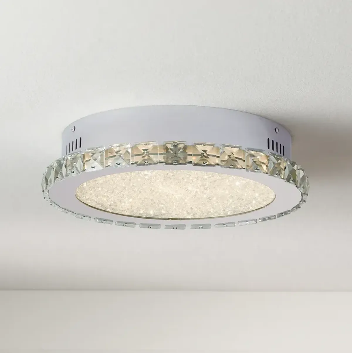 Possini Euro Chardin 14" Wide Chrome LED Ceiling Light