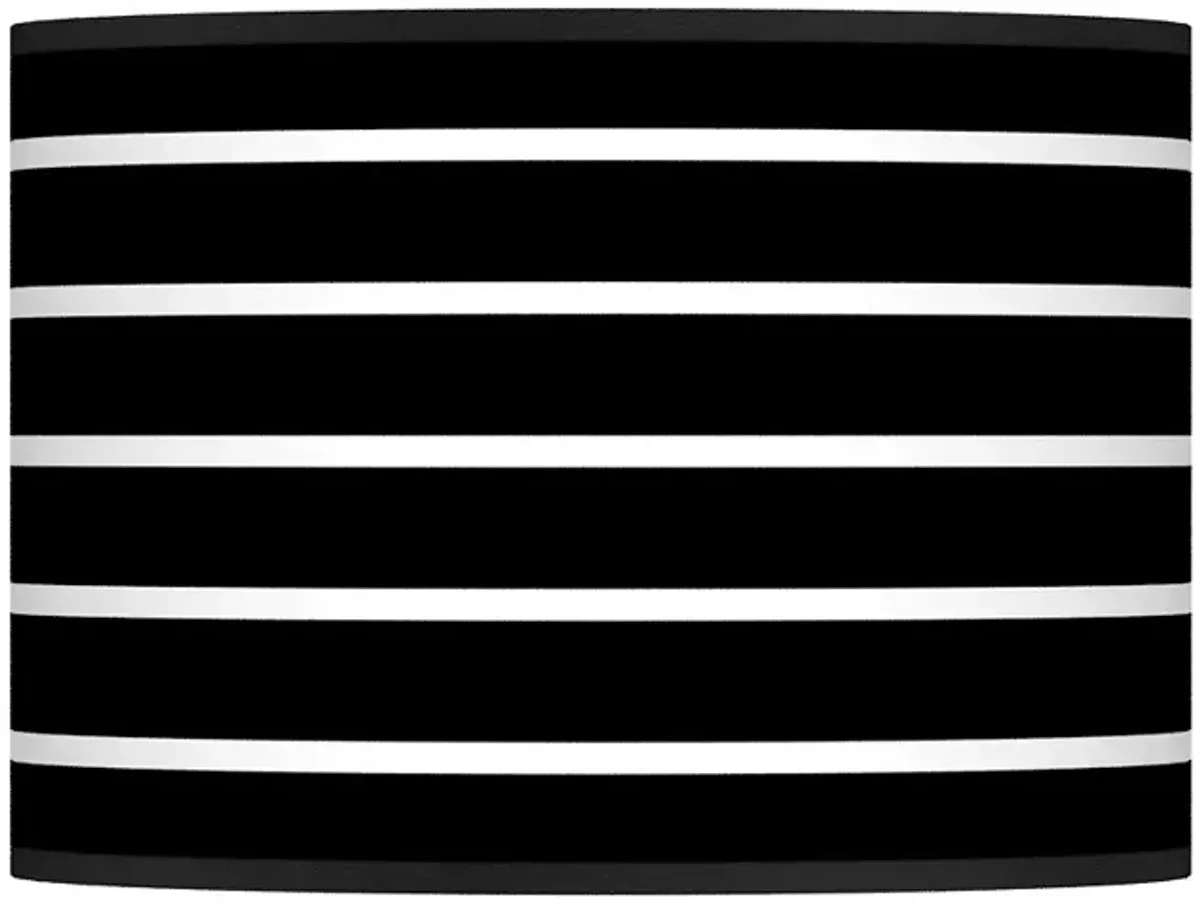 Bold Black Stripe Giclee Glow Modern Lamp Shade 13.5x13.5x10 (Spider)