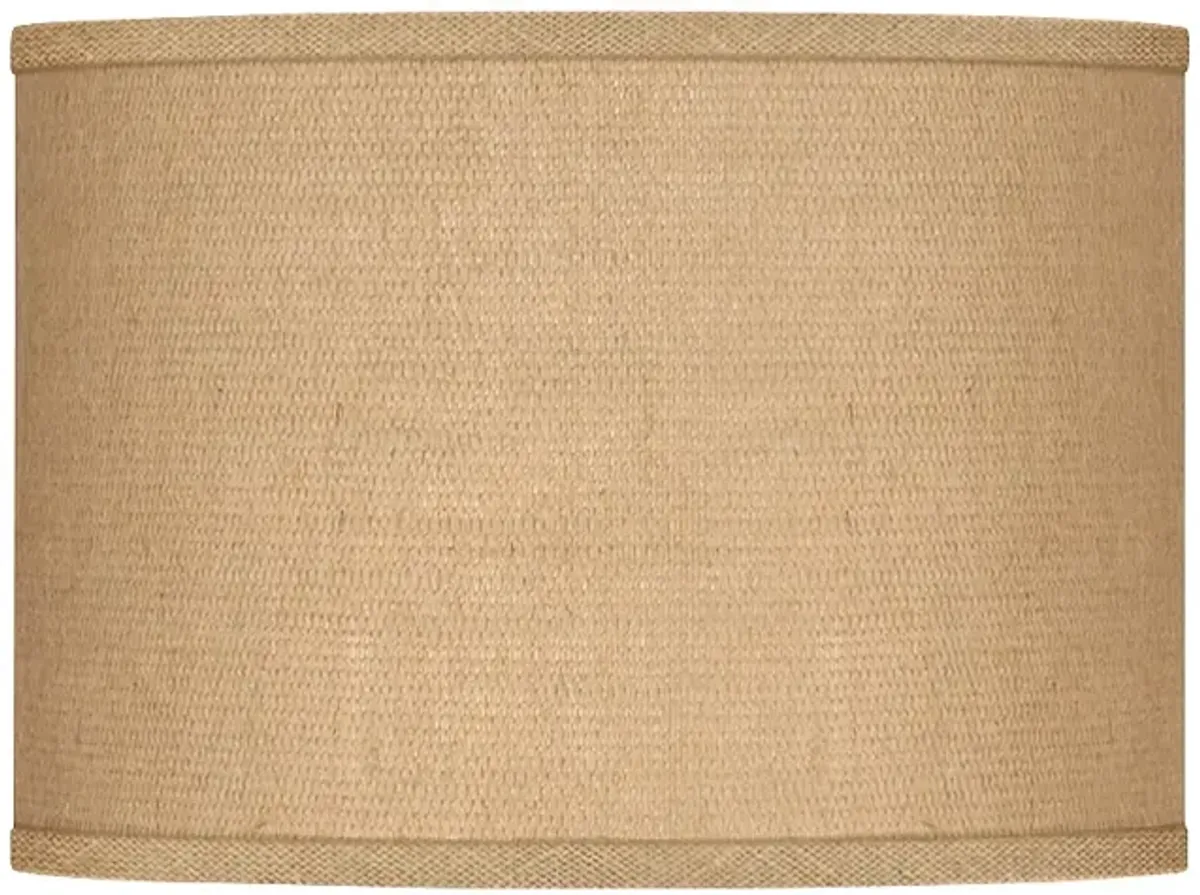 Woven Burlap Lamp Shade 13.5x13.5x10 (Spider)