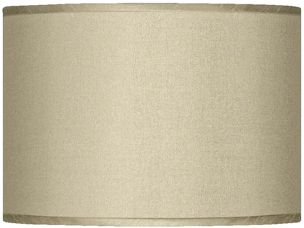 Possini Euro Sesame Faux Silk Drum Shade 13.5X13.5X10 (Spider)