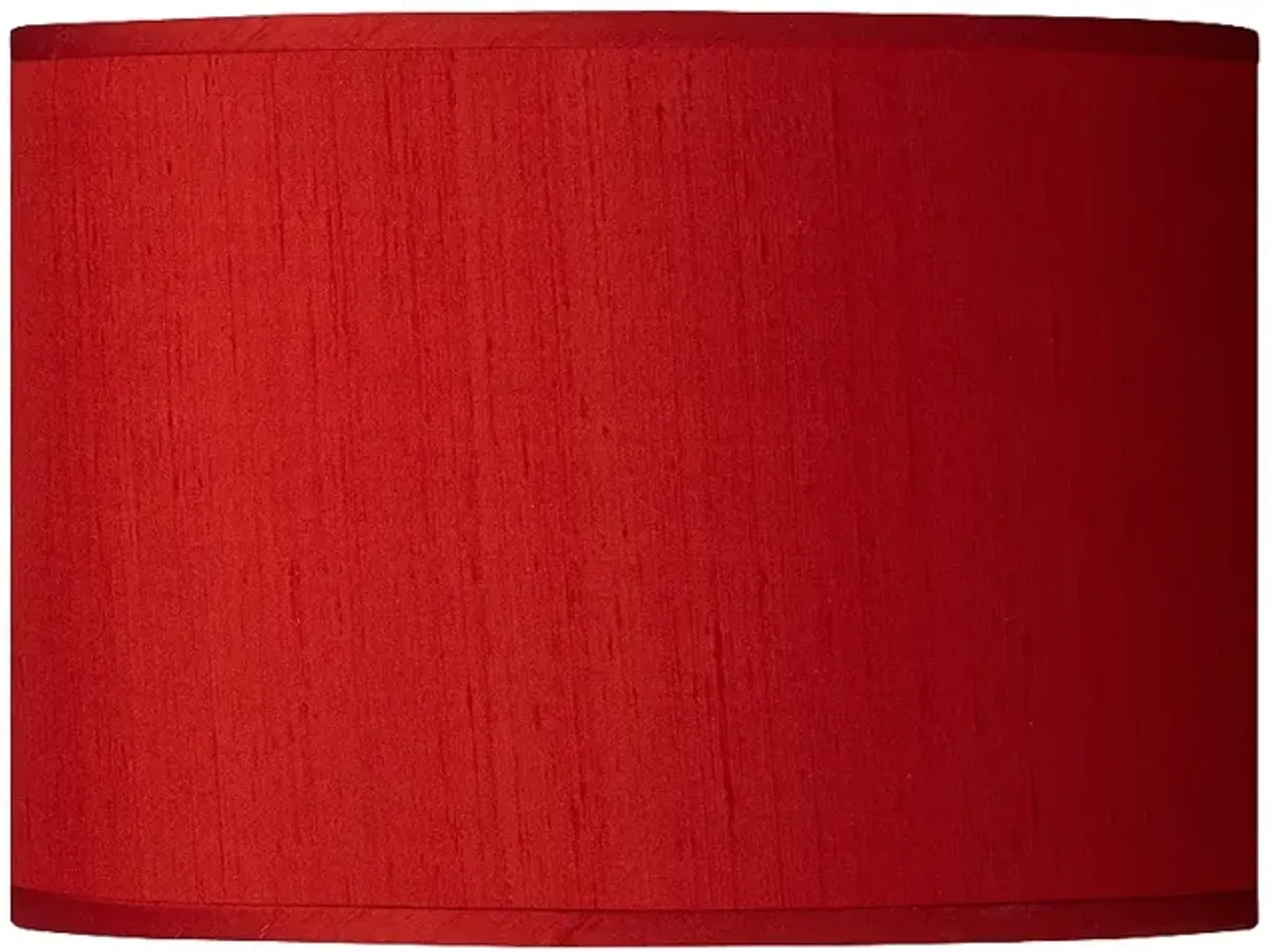 Possini Euro Red Faux Silk Dupioni Shade 13.5X13.5X10 (Spider)