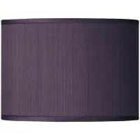 Possini Euro Eggplant Purple Faux Silk Drum Shade 13.5X13.5X10 (Spider)