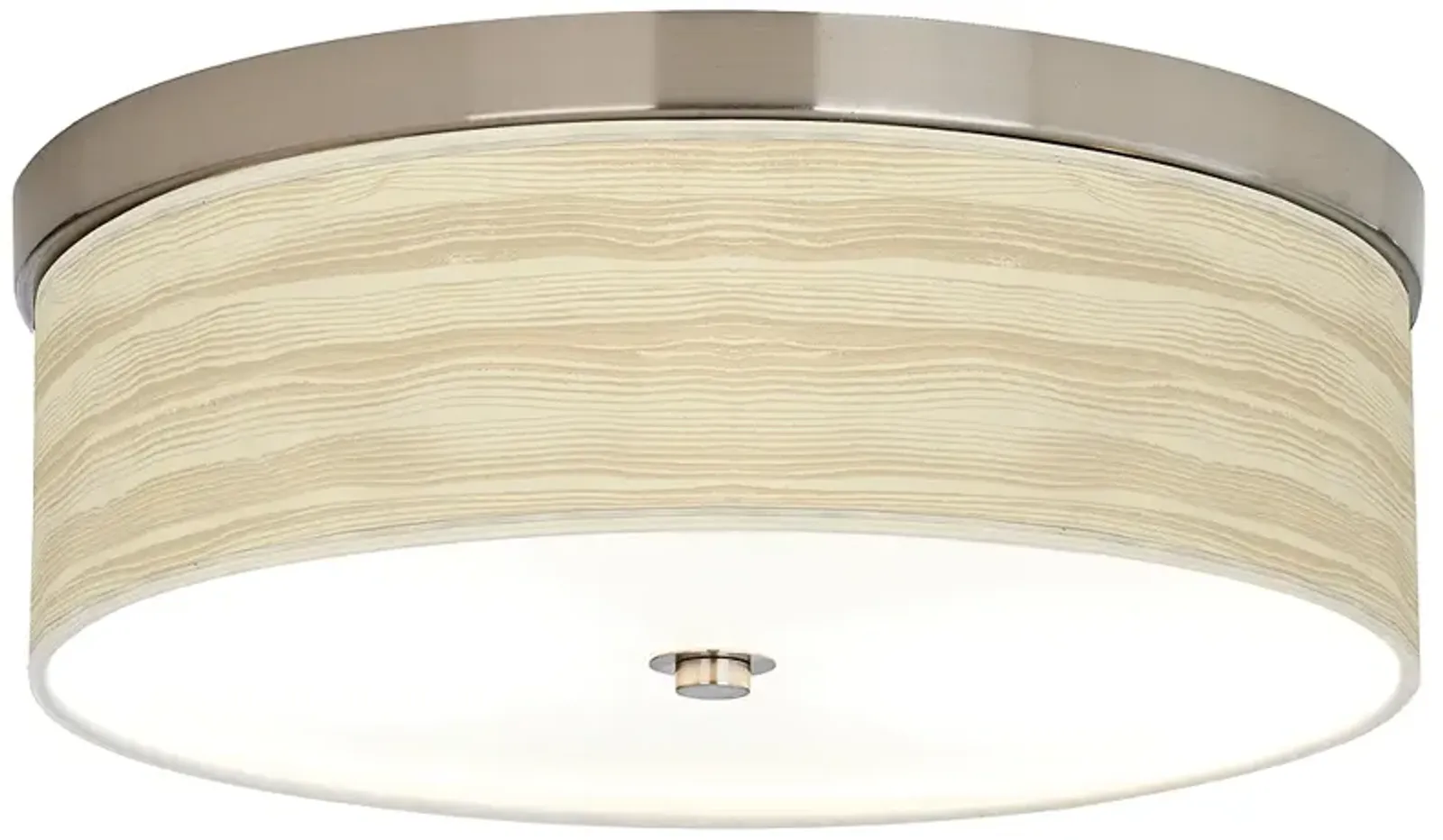 Giclee Gallery 14" Wide Birch Blonde Drum Shade Ceiling Light