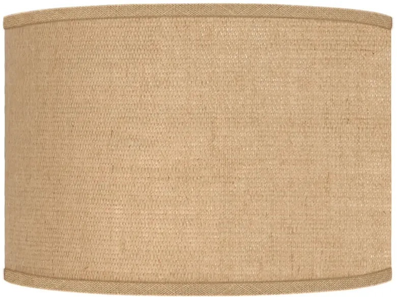 Woven Burlap Drum Lamp Shade 12x12x8.5 (Spider)