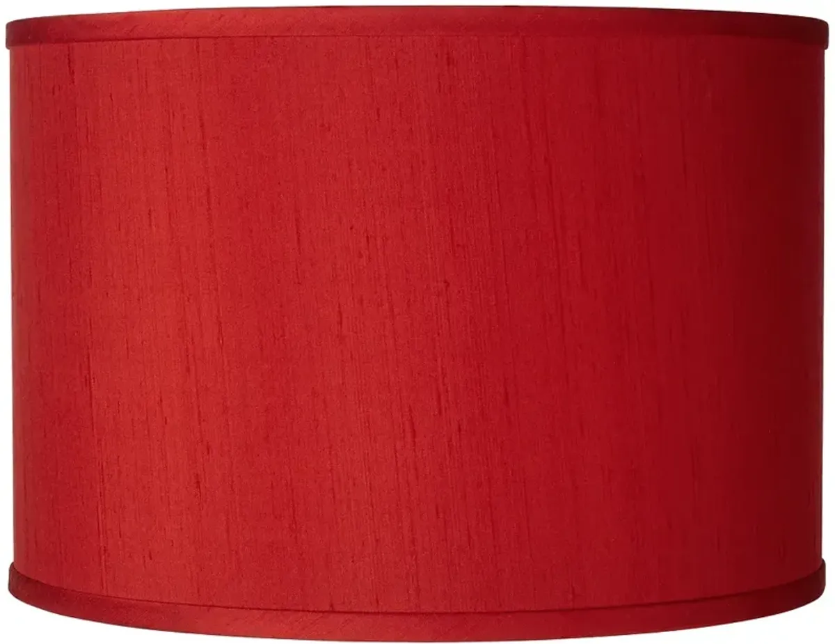 Possini Euro Design Red Faux Silk Dupioni Shade 12x12x8.5 (Spider)