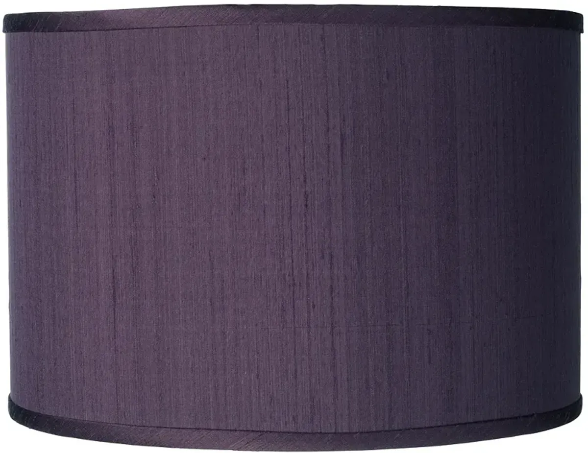 Possini Euro Eggplant Purple Faux Silk Drum Shade 12x12x8.5 (Spider)