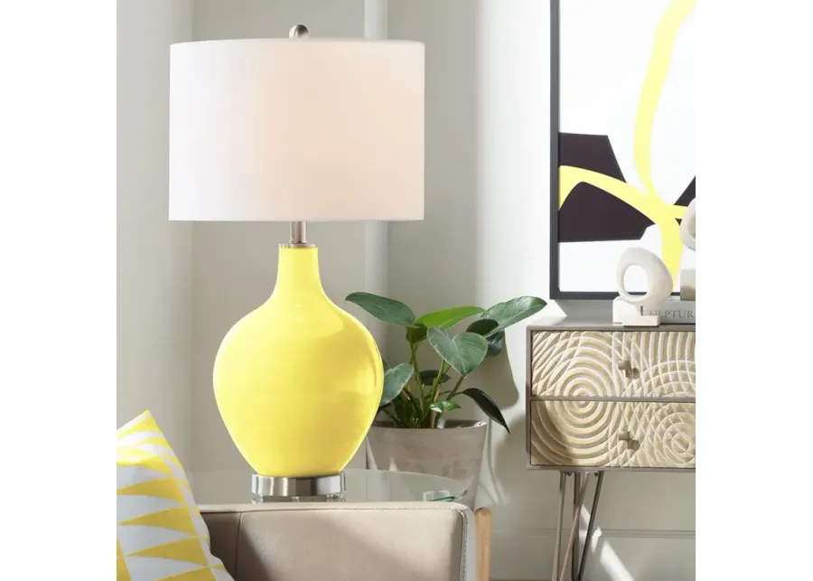 Color Plus Ovo 28 1/2" High Lemon Twist Yellow Table Lamp