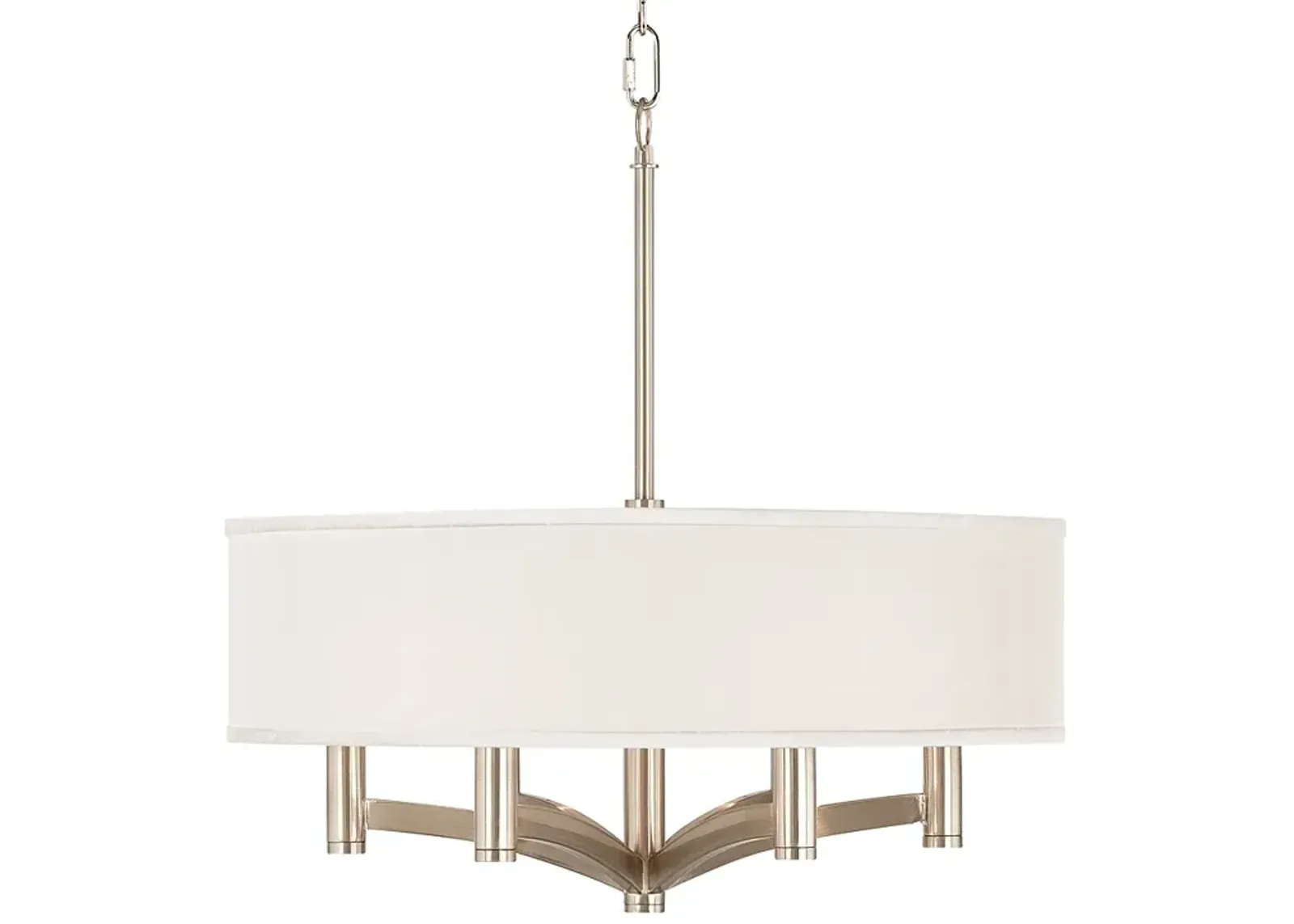 Possini Euro Ava 20" Wide Cream Textured 6-Light Nickel Chandelier