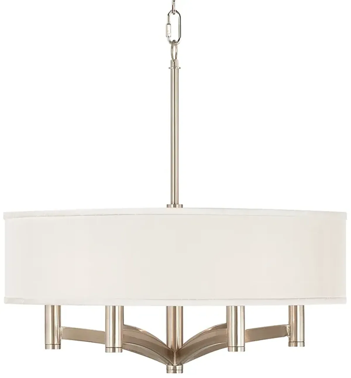 Possini Euro Ava 20" Wide Cream Textured 6-Light Nickel Chandelier