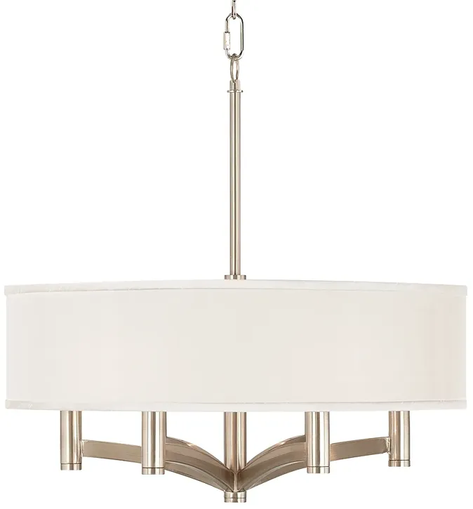 Possini Euro Ava 20" Wide Cream Textured 6-Light Nickel Chandelier