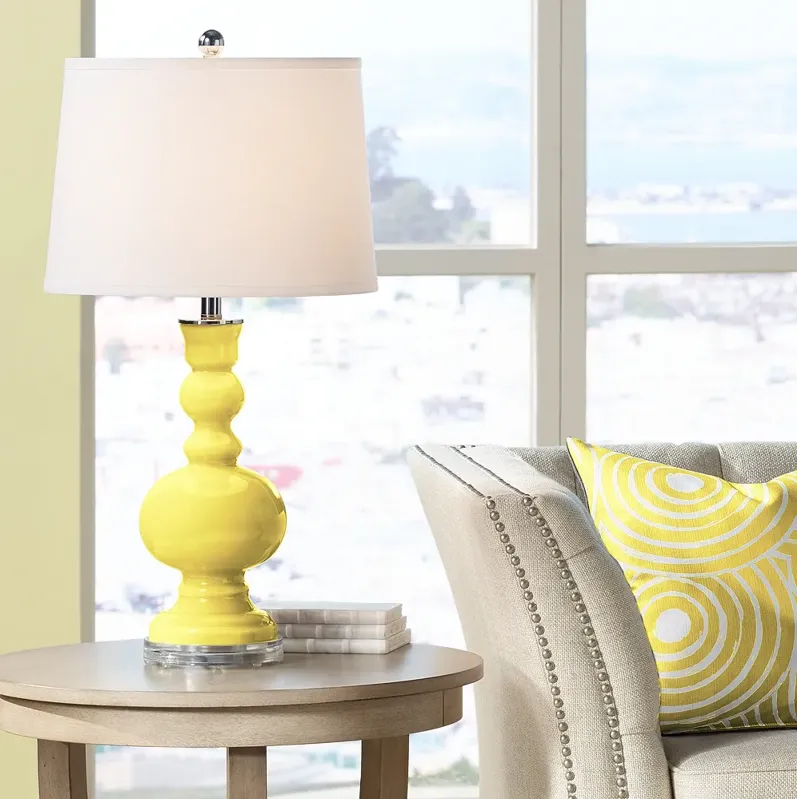 Color Plus Apothecary 30" High Lemon Twist Yellow Table Lamp