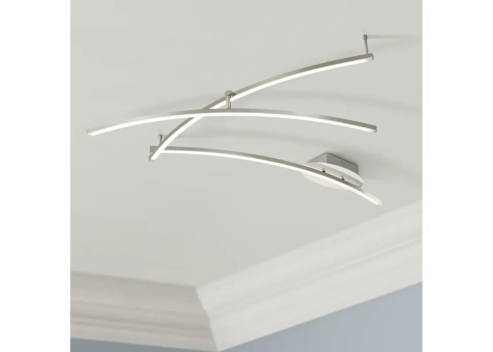 Wilfax Chrome 3-Arm Modern LED Track Fixture by Pro Track