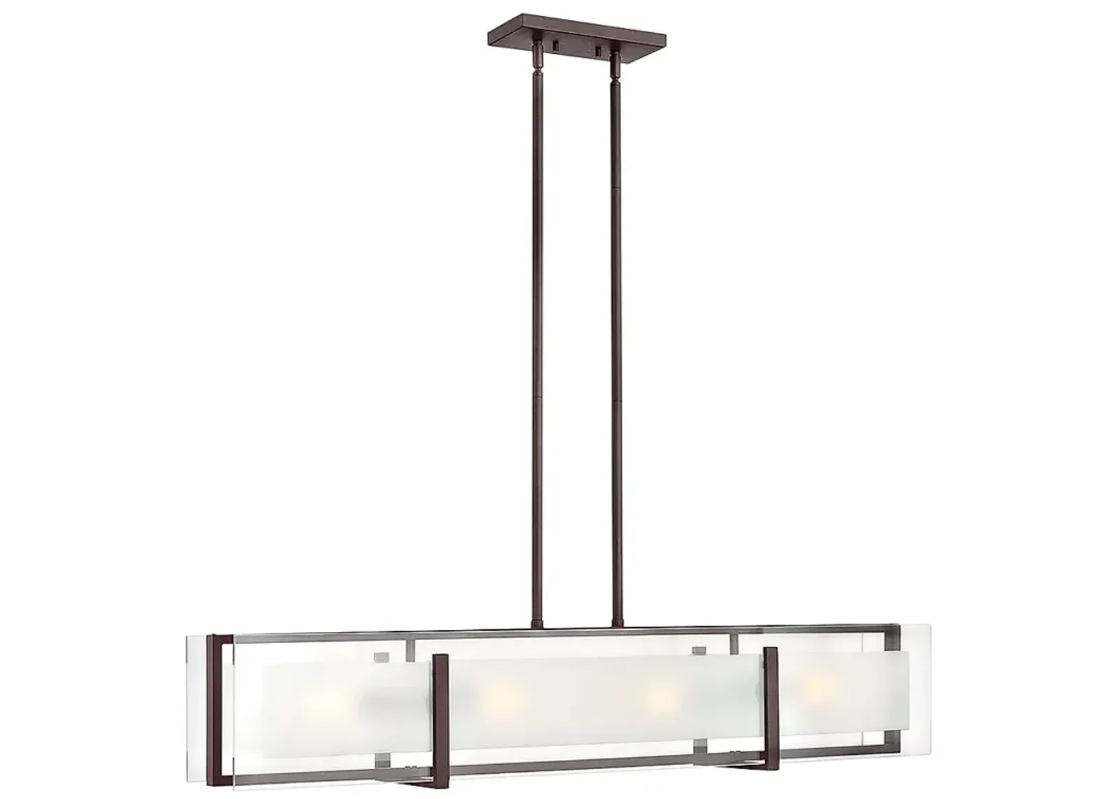 Hinkley Latitude 42" Wide Oil Rubbed Bronze Linear Pendant Light