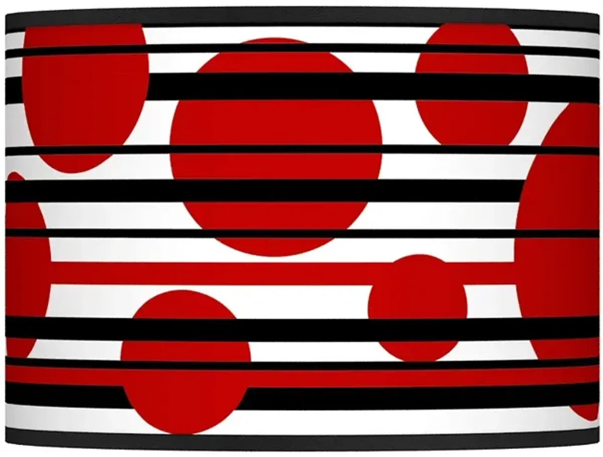 Red Balls Giclee Glow Lamp Shade 13.5x13.5x10 (Spider)
