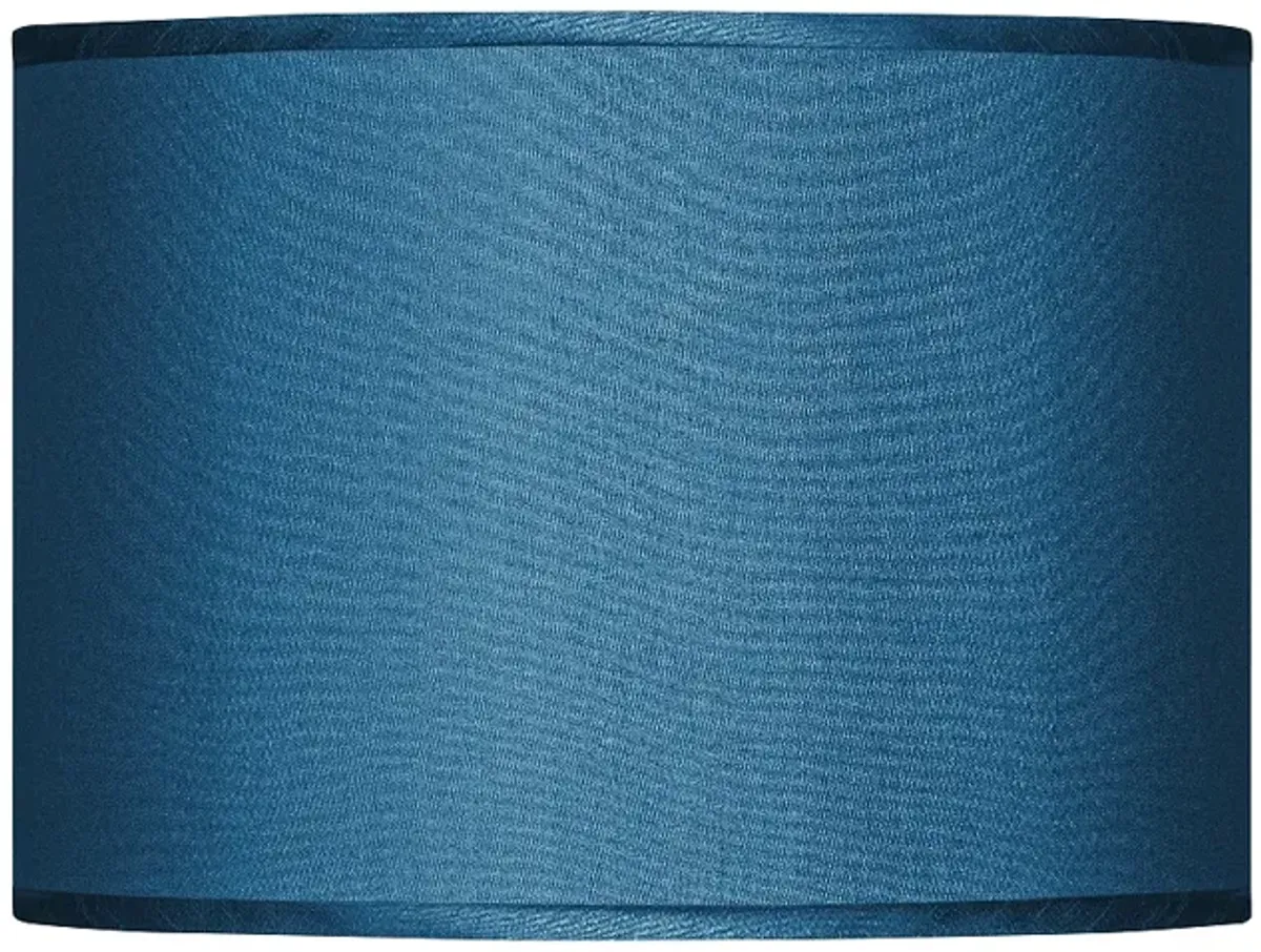 Possini Euro Blue Faux Silk Lamp Shade 13.5x13.5x10 (Spider)