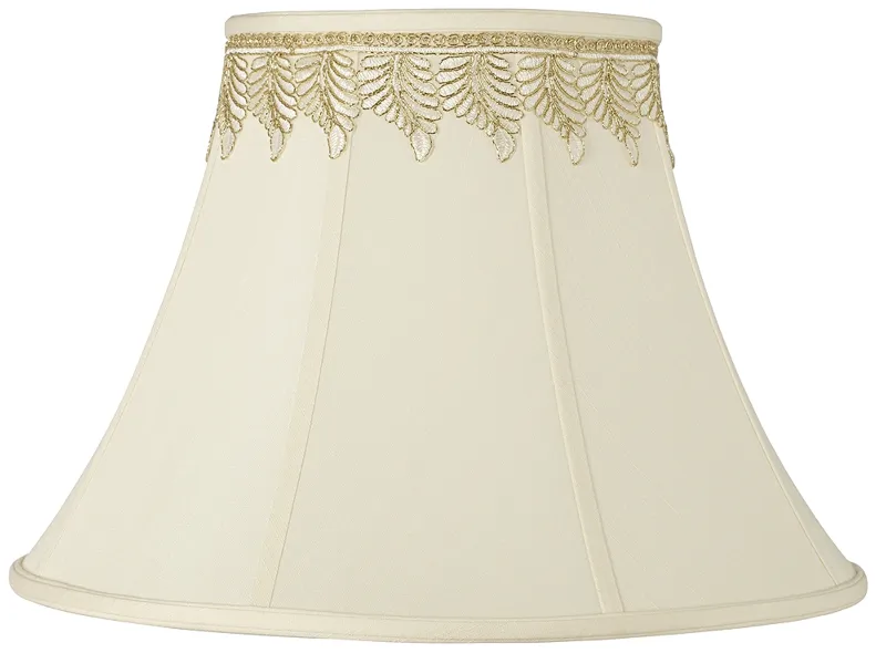 Imperial Shade with Embroidered Leaf Trim 9x18x13 (Spider)