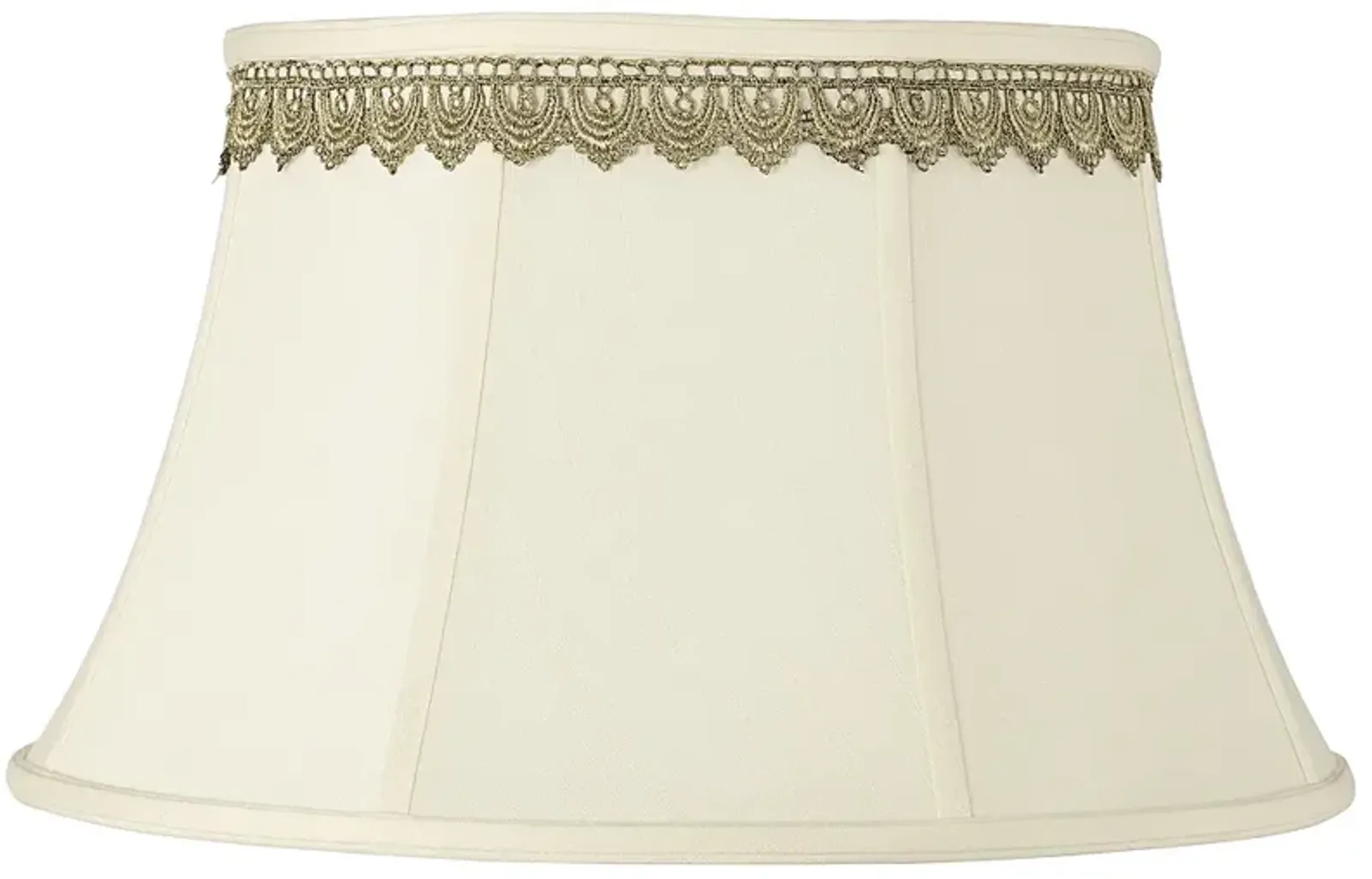 Springcrest Creme Shade with Gold Lace Trim 13x19x11 (Spider)