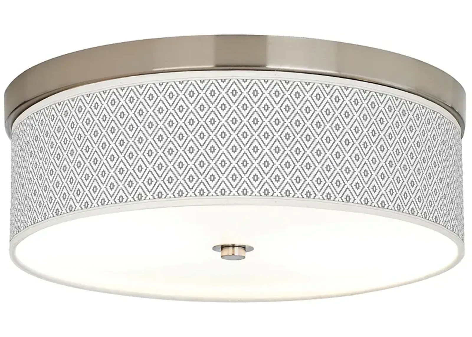 Giclee Gallery 14" Wide Diamonds Shade LED Drum Ceiling Light