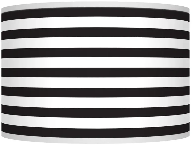 Black Horizontal Stripe Giclee Shade 12x12x8.5 (Spider)