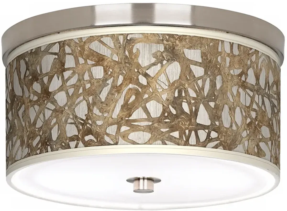 Organic Nest Giclee Nickel Energy Efficient Ceiling Light