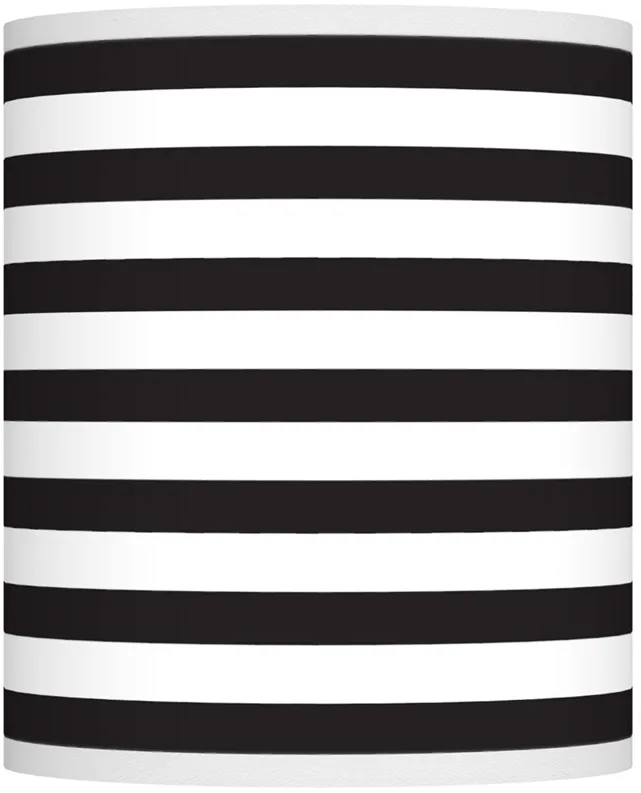 Black Horizontal Stripe Giclee Shade 10x10x12 (Spider)