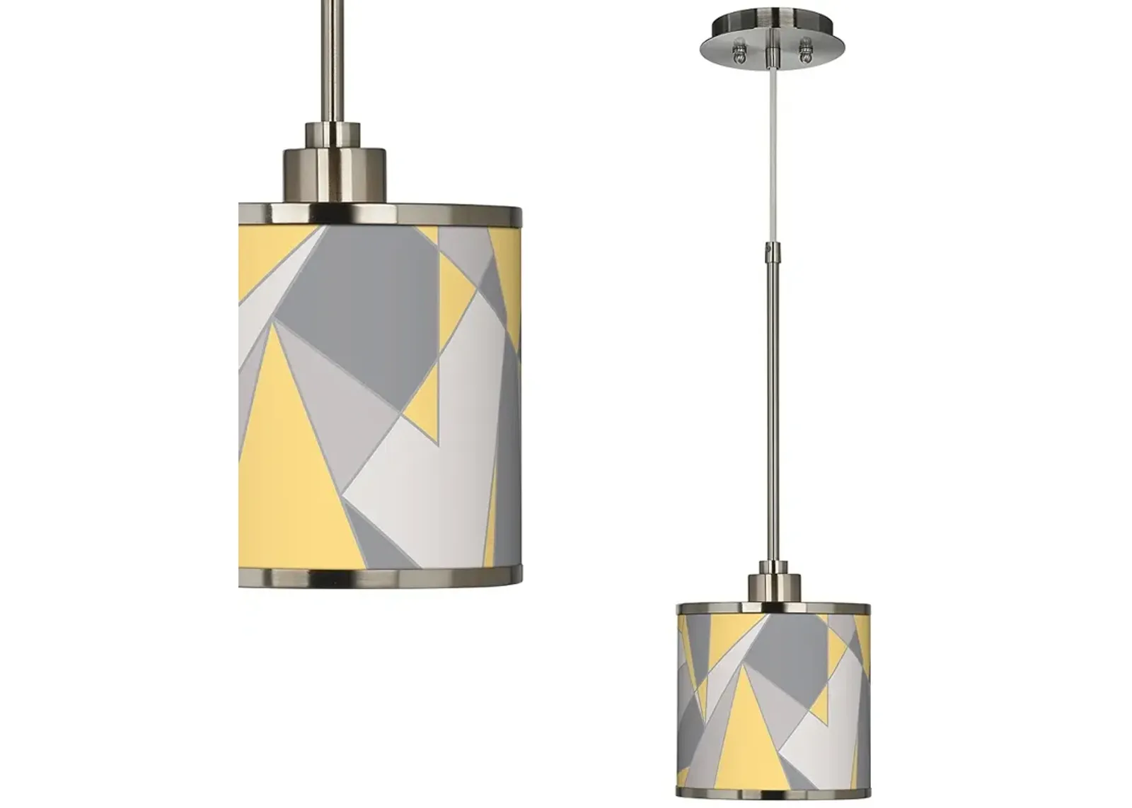 Modern Mosaic II Giclee Glow Mini Pendant Light