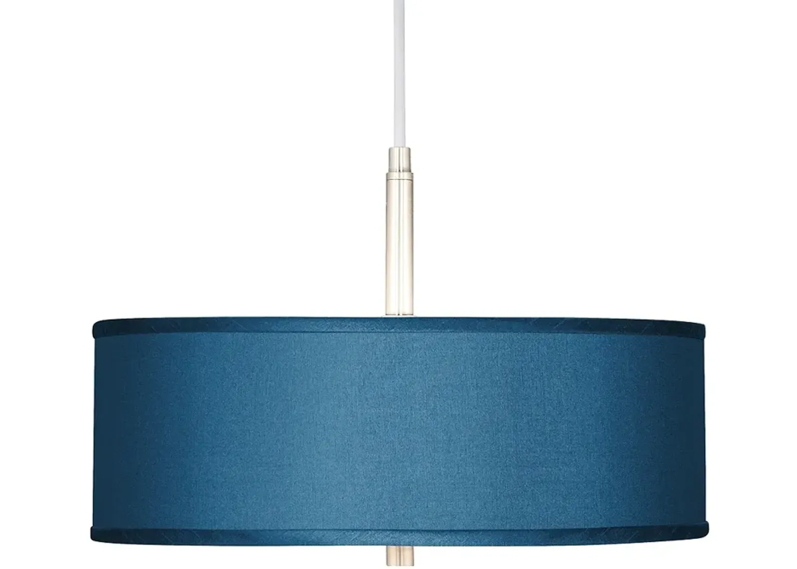 Possini Euro 16" Wide Nickel and Textured Blue Pendant Light