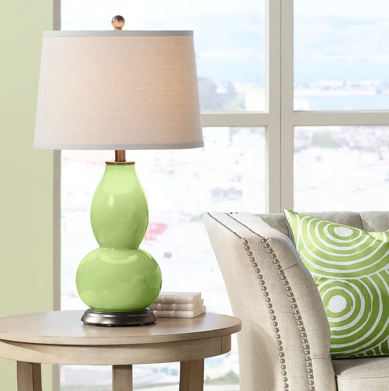 Lime Rickey Double Gourd Table Lamp