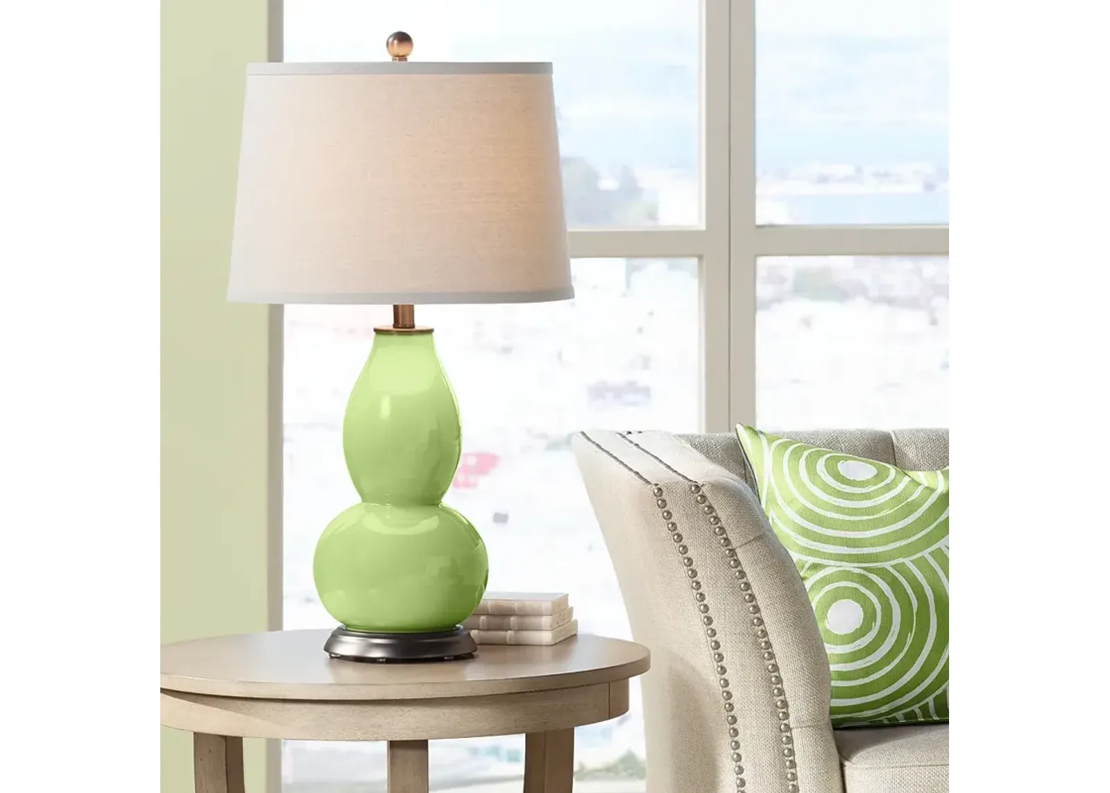 Lime Rickey Double Gourd Table Lamp