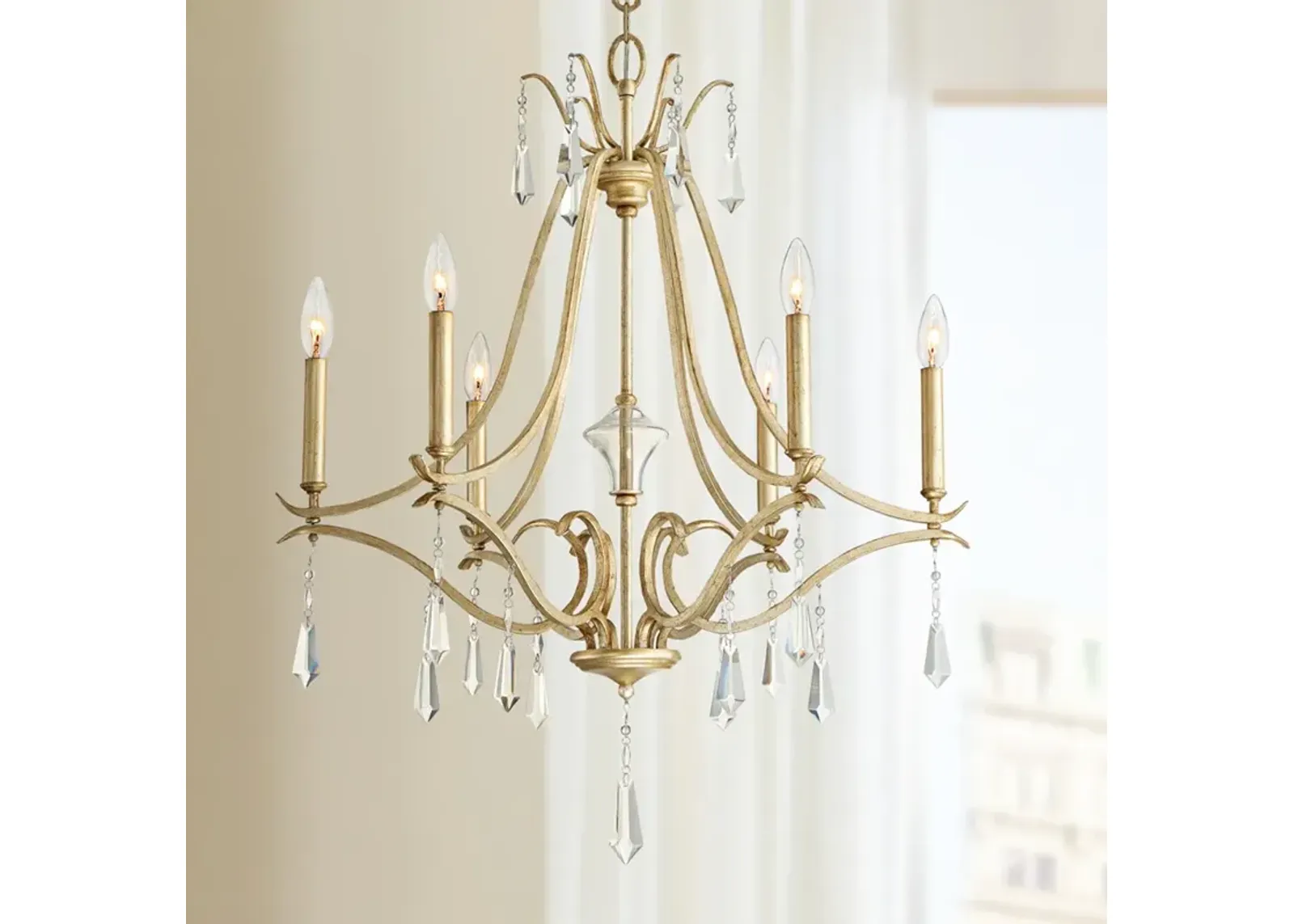 Minka Lavery Laurel Estate 26 3/4" Wide Brio Gold 6-Light Chandelier