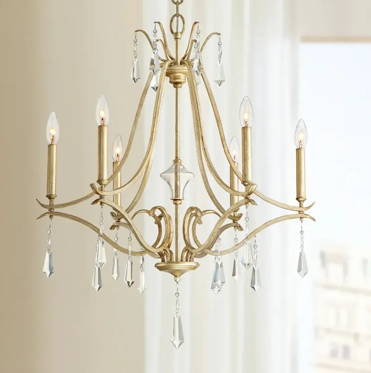 Minka Lavery Laurel Estate 26 3/4" Wide Brio Gold 6-Light Chandelier