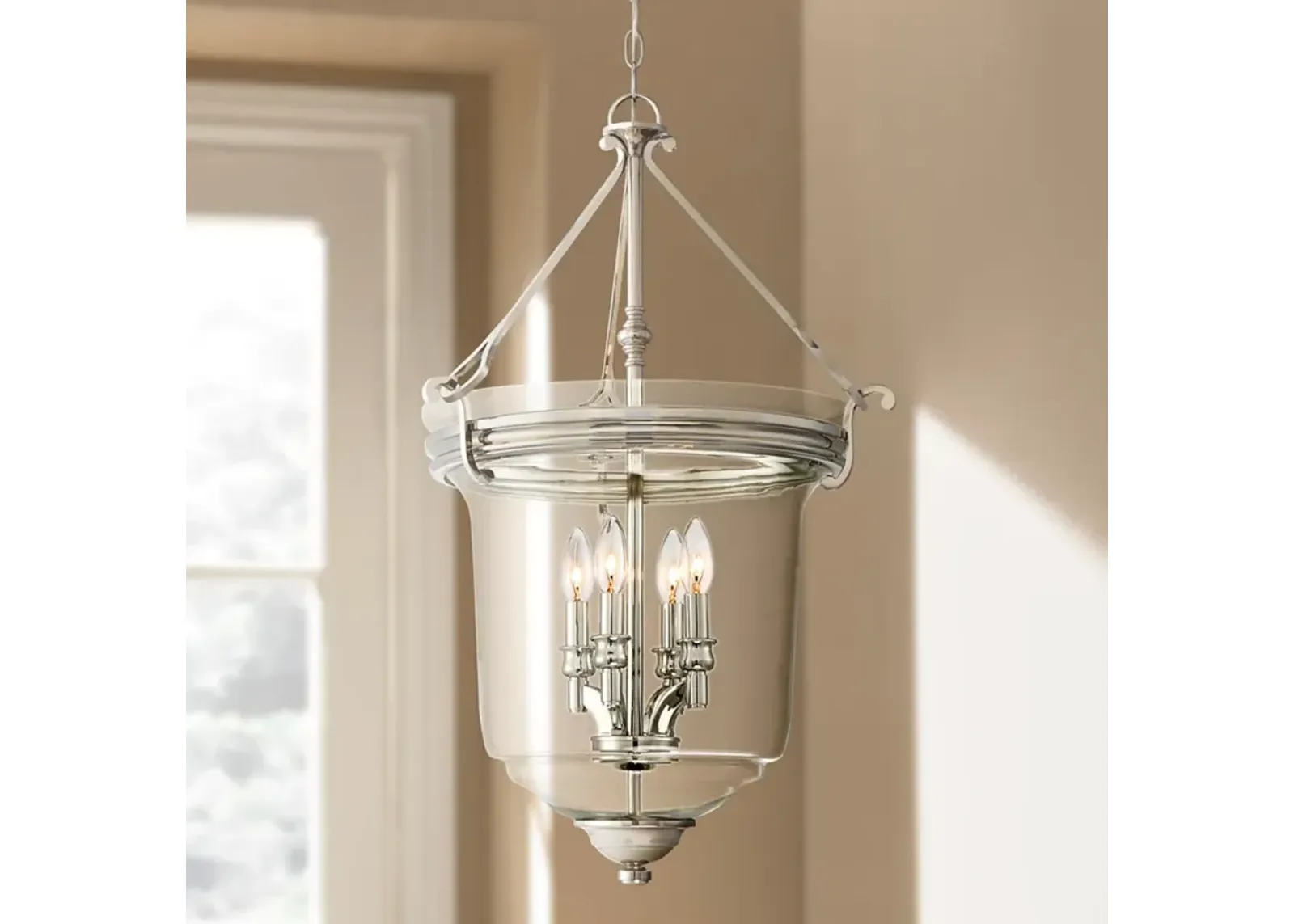 Audrey's Point 19 3/4"W Nickel Convertible Pendant Light