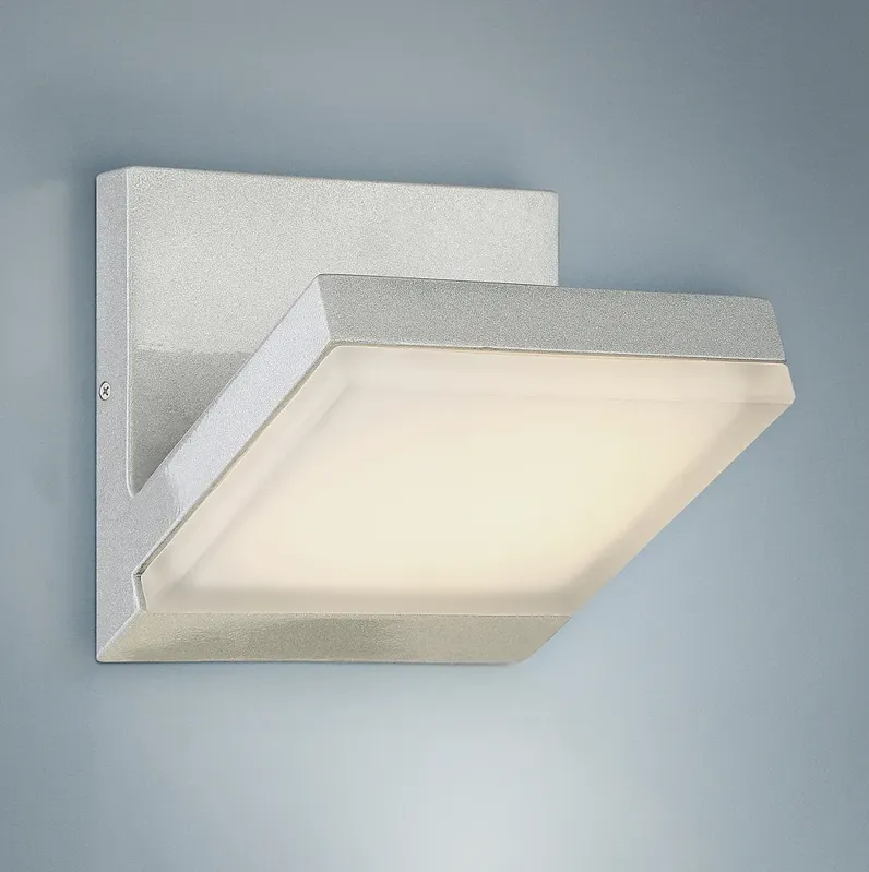 George Kovacs Angle 7 1/4"H LED Silver Dust Wall Sconce